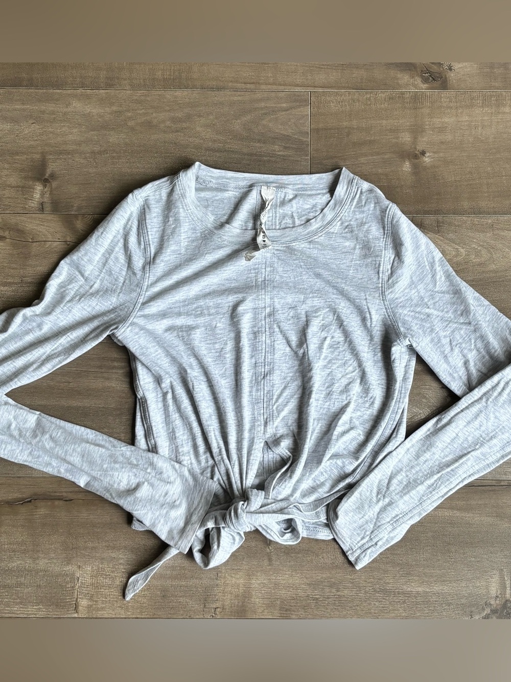 Lululemon To The Point Long Sleeve - Heathered Core Light Grey Size 2